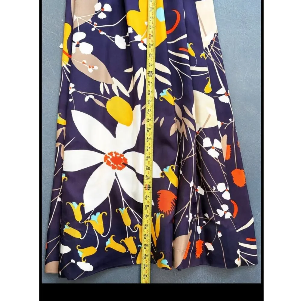 Vintage 60s Flower Power Multi-Color Rayon Long Sleeve Dress S festival - Picture 8 of 9